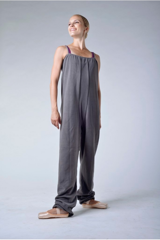 Repetto graphite grey fleece camisole unitard D108 Repetto graphite grey fleece camisole unitard D108