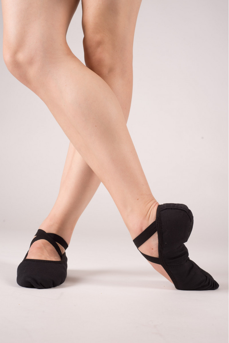 Chausson demi pointe Merlet Stella Strech noir - Mademoiselle Danse