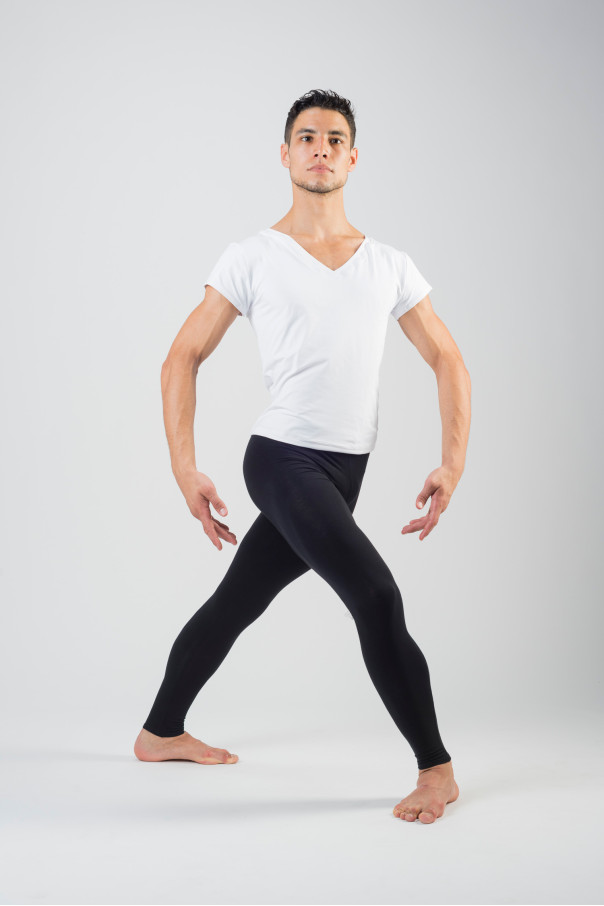 Wear Moi Hamada footless black tights for men