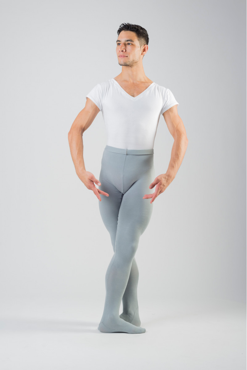 Wear Moi Solo grey footed men ballet tights - Mademoiselle Danse