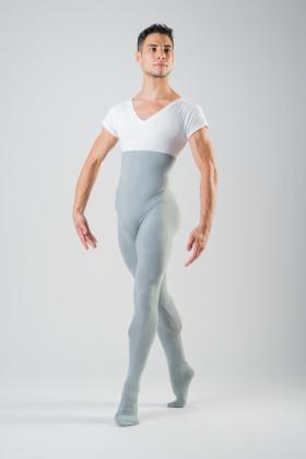 Wear Moi Solo grey footed men tights