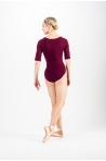 Temps Danse Burgundy Maddy half sleeves leotard