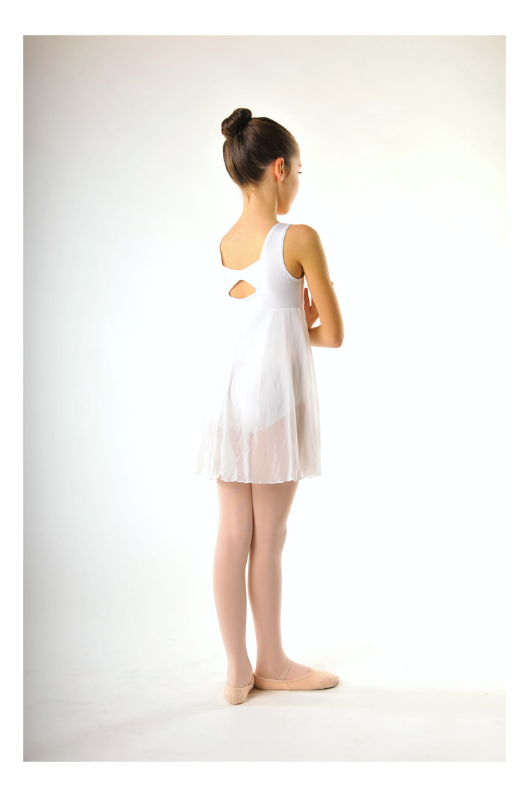 White Empire Dress Leotard Capezio