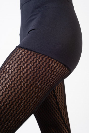 Leggins Sheddo tulle strech effet short