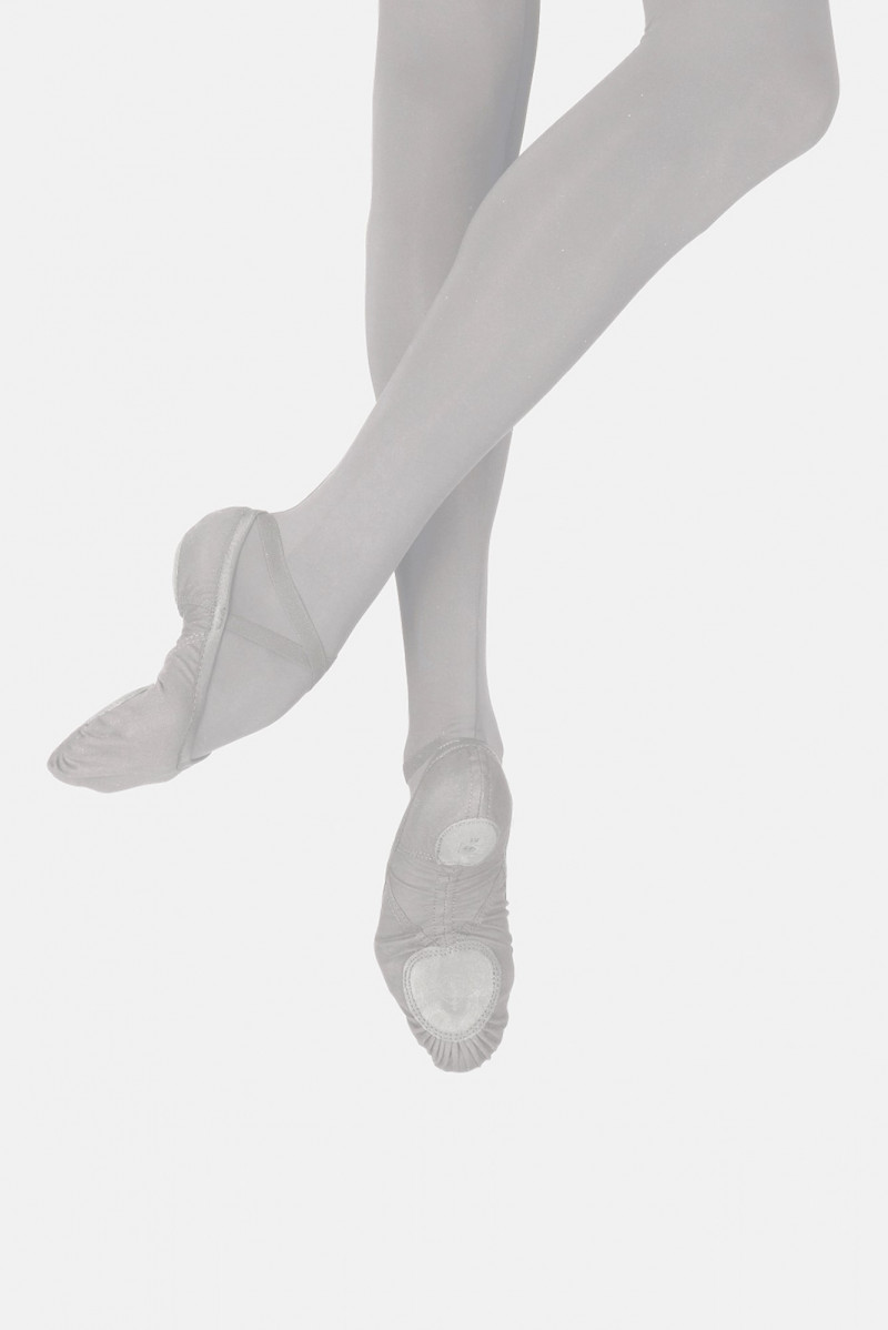 Demi-pointes danse classique bi-semelles en toile stretch blanches