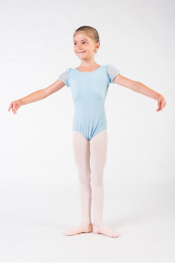 TM Fille Justaucorp Danse Tutu Ballet Points Mignonne Performance Robe Manches Courtes avec Serre-t/ête pour Enfant Color/é