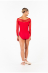 Justaucorps manches longues Ballet Rosa Eleonora rouge