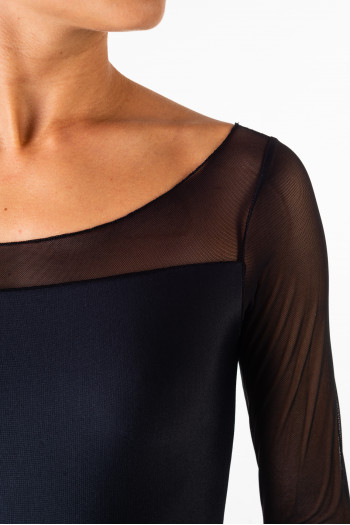 Ballet Rosa long sleeve leotard Eleonora black