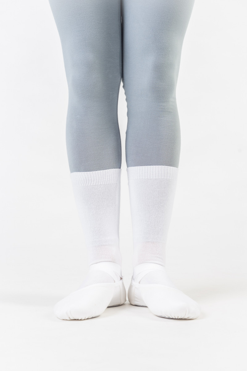 Chaussettes blanches coton garçons mi-mollet