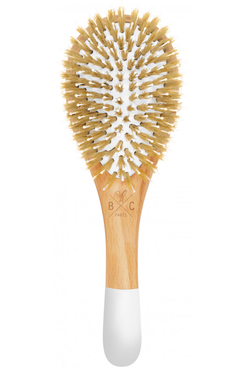 Brosse démêlante et lissante en bois - Sanglier & nylon Bachca