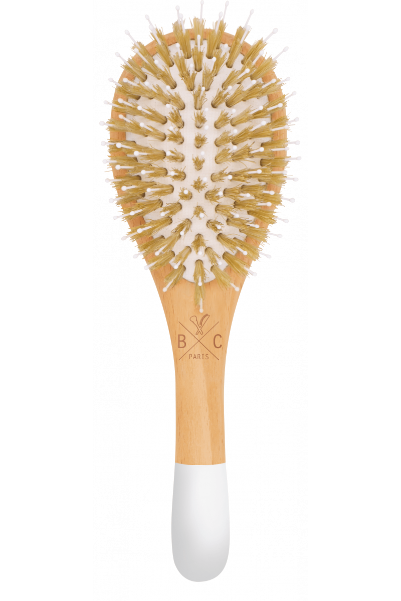 Brosse en bois petit modèle - Sanglier / nylon Bachca