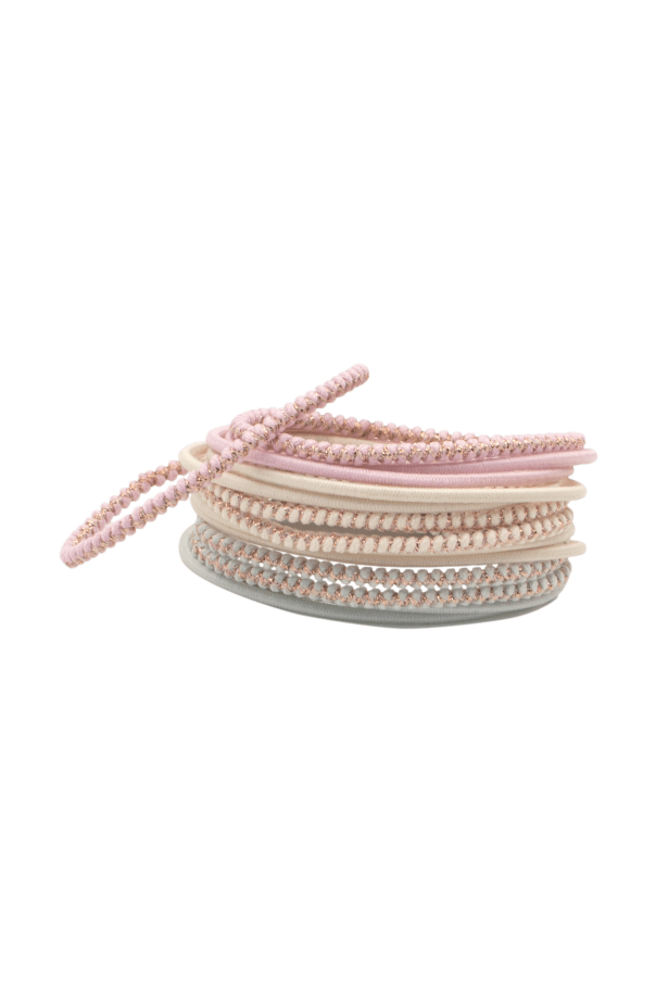 Elastiques fins pastel et lurex Bachca
