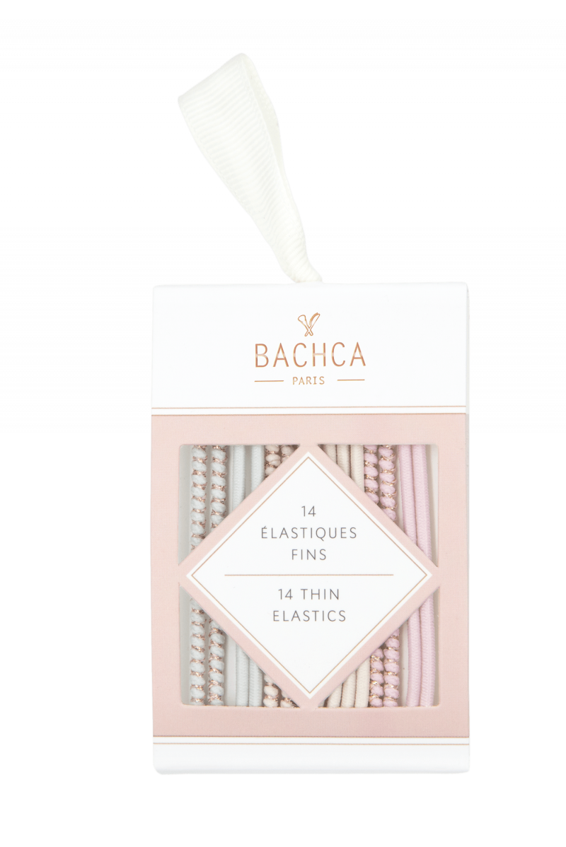 Elastiques fins pastel et lurex Bachca