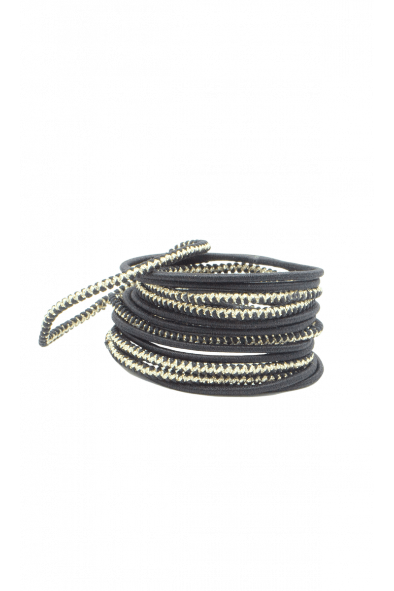 Elastiques fins pastel et lurex x 14