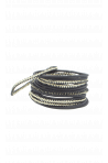 Elastiques fins noir et lurex Bachca
