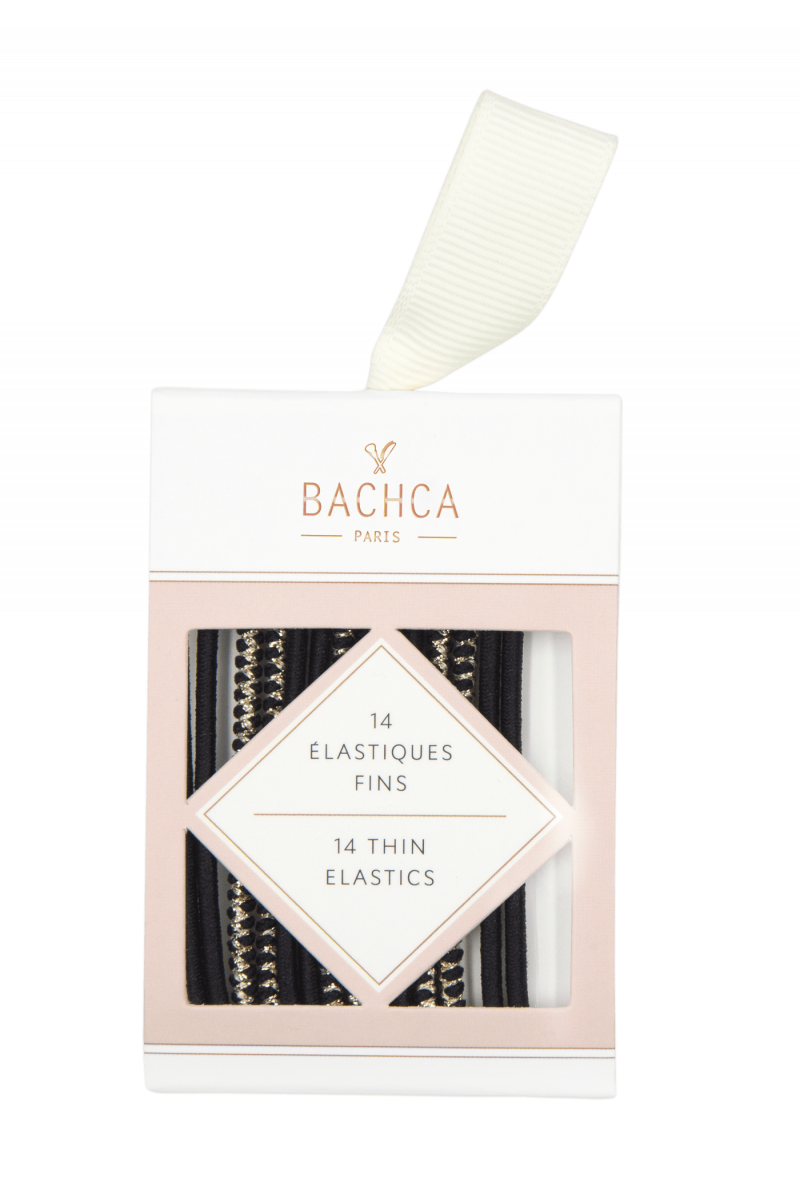 Elastiques fins noir et lurex Bachca