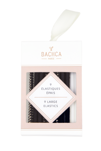Thick elastics black and lurex Bachca