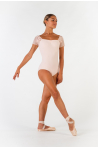 Ballet Rosa Justine black lace leotard powdery