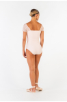 Ballet Rosa Justine black lace leotard powdery