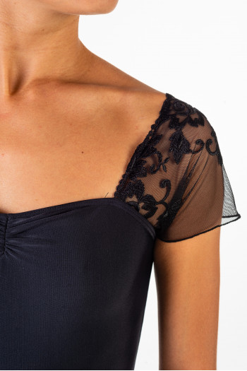 Justaucorps dentelle Ballet Rosa Justine noir