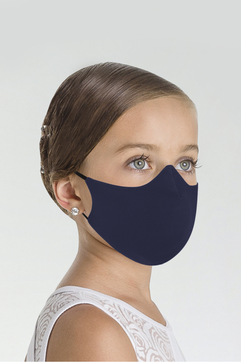 Masque Wear Moi microfibre enfant navy - Mademoiselle Danse