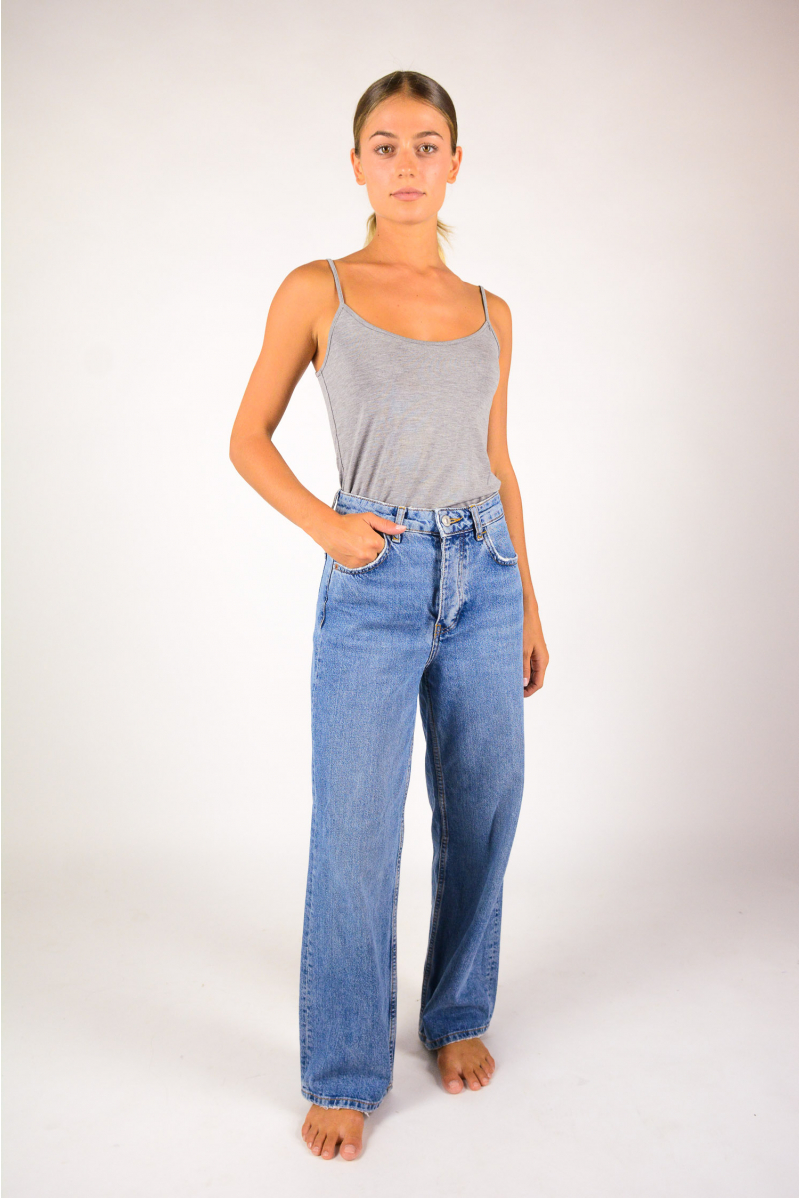 Majestic Filiatures thin straps tank top grey