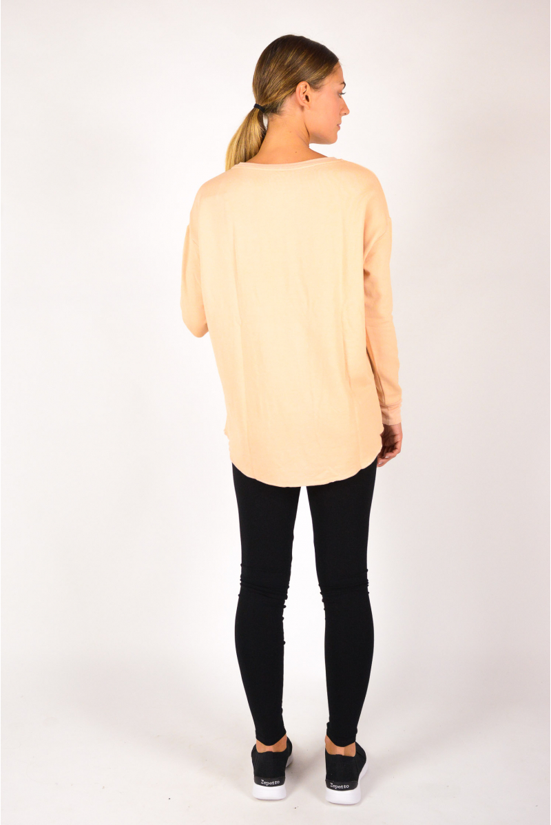 T-shirt col bateau Majestic Filiatures nude