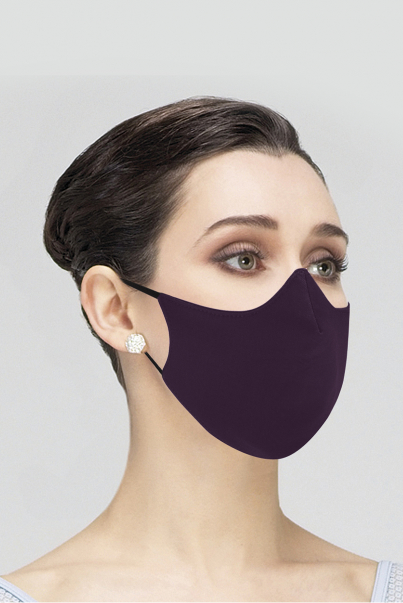 Masque Wear Moi en microfibre adulte prune
