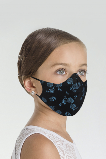 Masque Wear Moi imprimé enfant black/blue