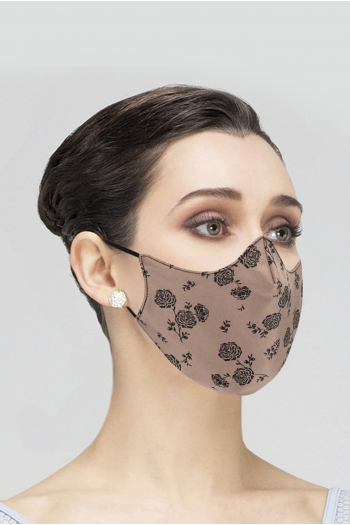 Mask Wear Moi MASK025 printed woman black/toast