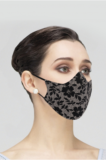 Masque Wear Moi MASK027 imprimé femme black/ivoiry