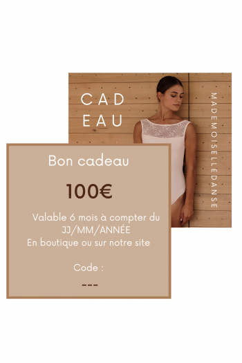 Carte Cadeau Mademoiselle Danse 100€