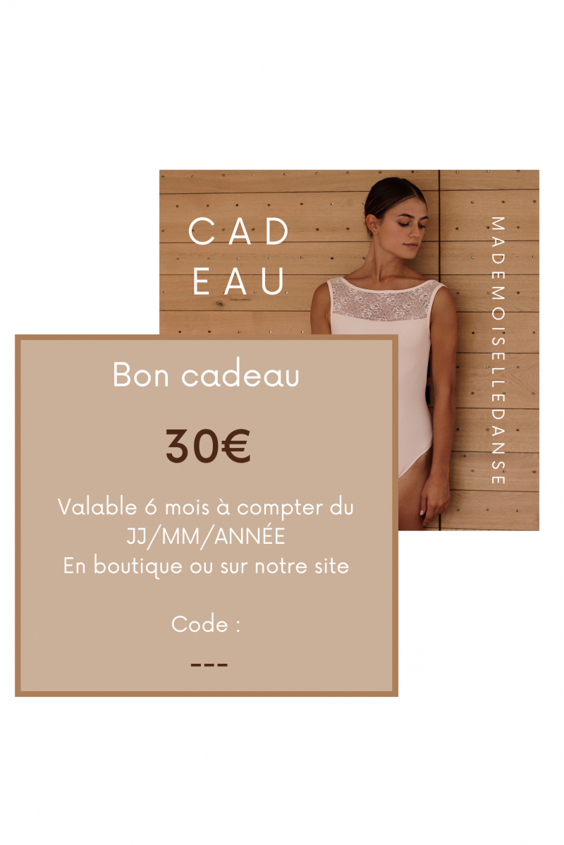 Carte Cadeau Mademoiselle Danse 30€