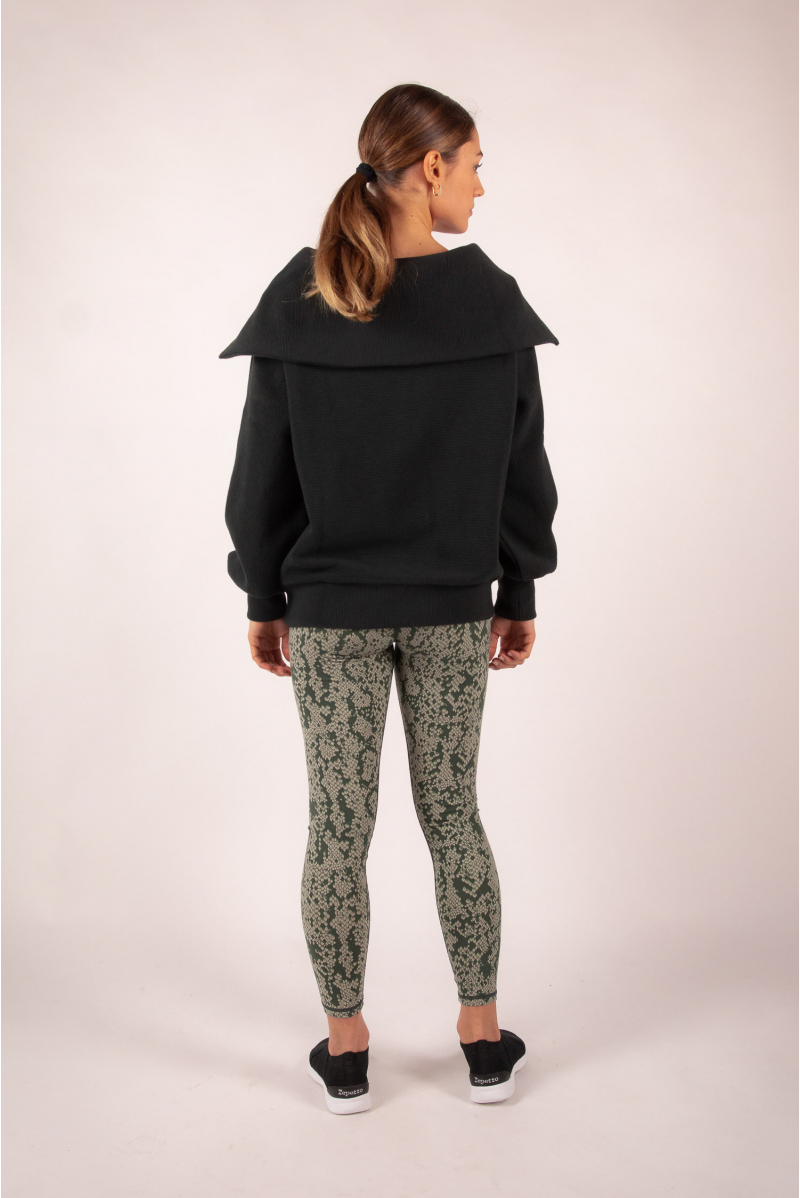Wayne Sweatshirt Zipped Collar Varley Black