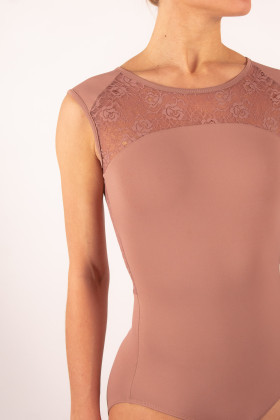 Ballet Rosa café au lait lace women leotard