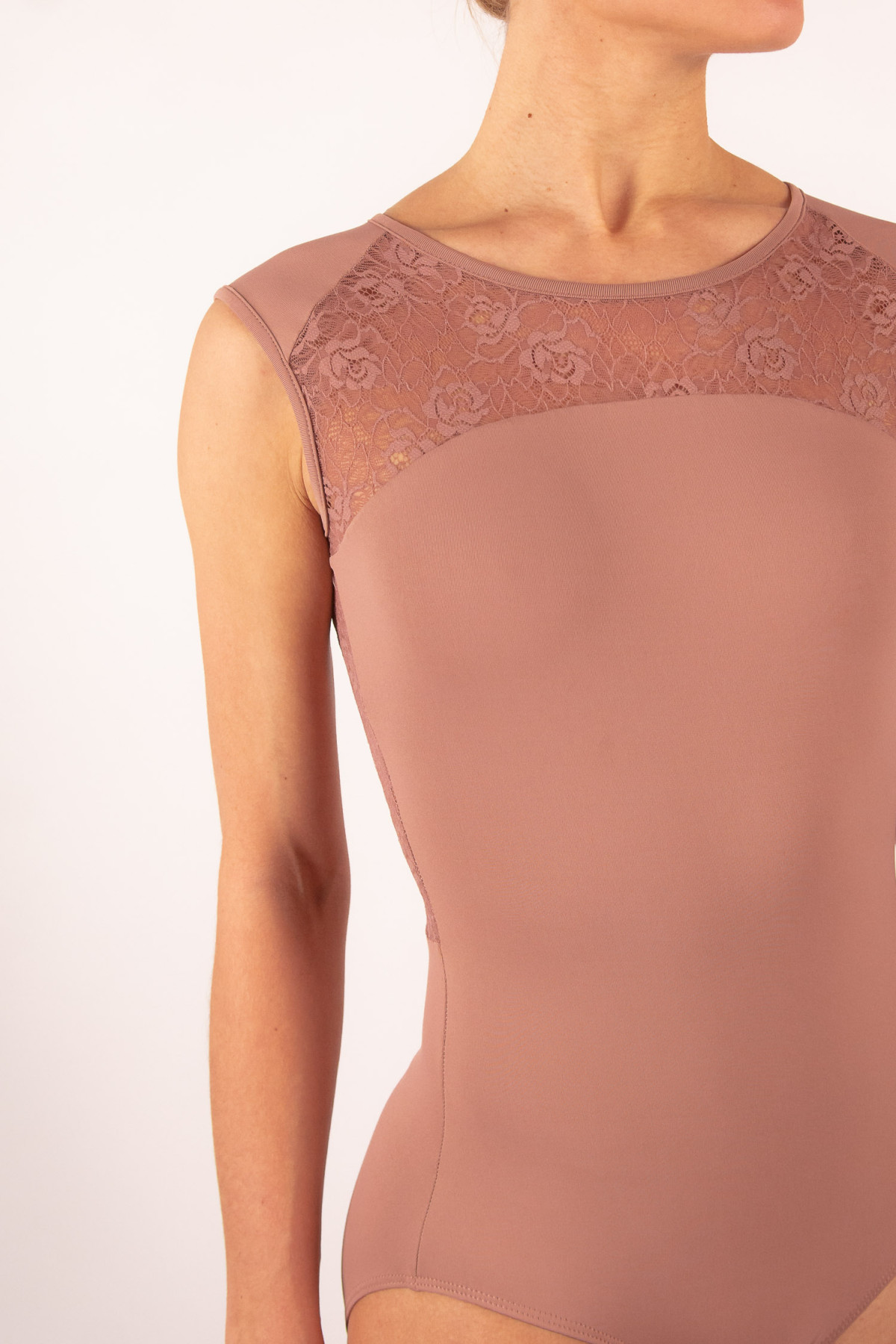 Ballet Rosa café au lait lace women leotard
