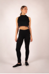 Haruka Ballet Rosa Short Top in black bamboo