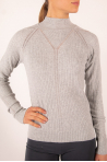 Pull Col Montant Repetto gris chiné R0242