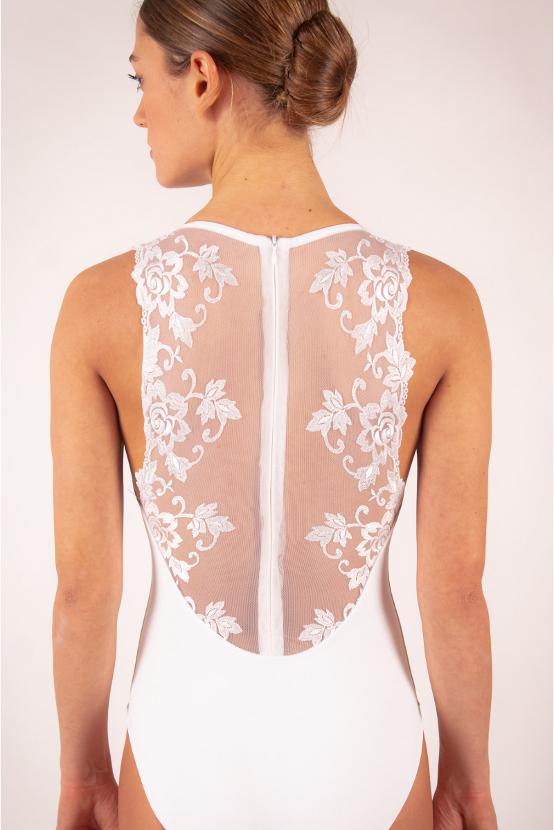 Leotard Ballet Rosa Esther white