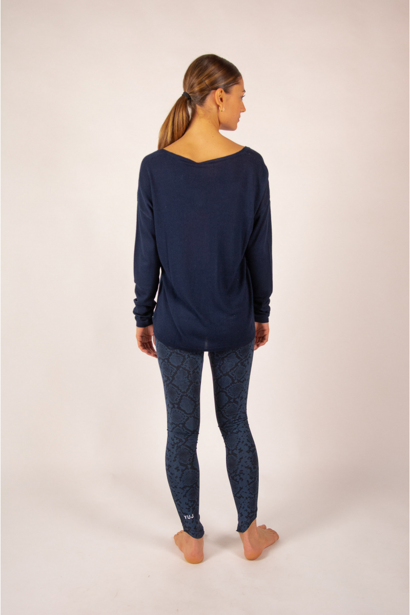 Pull V bambou cachemire Clementine Absolut Cashmere nuit