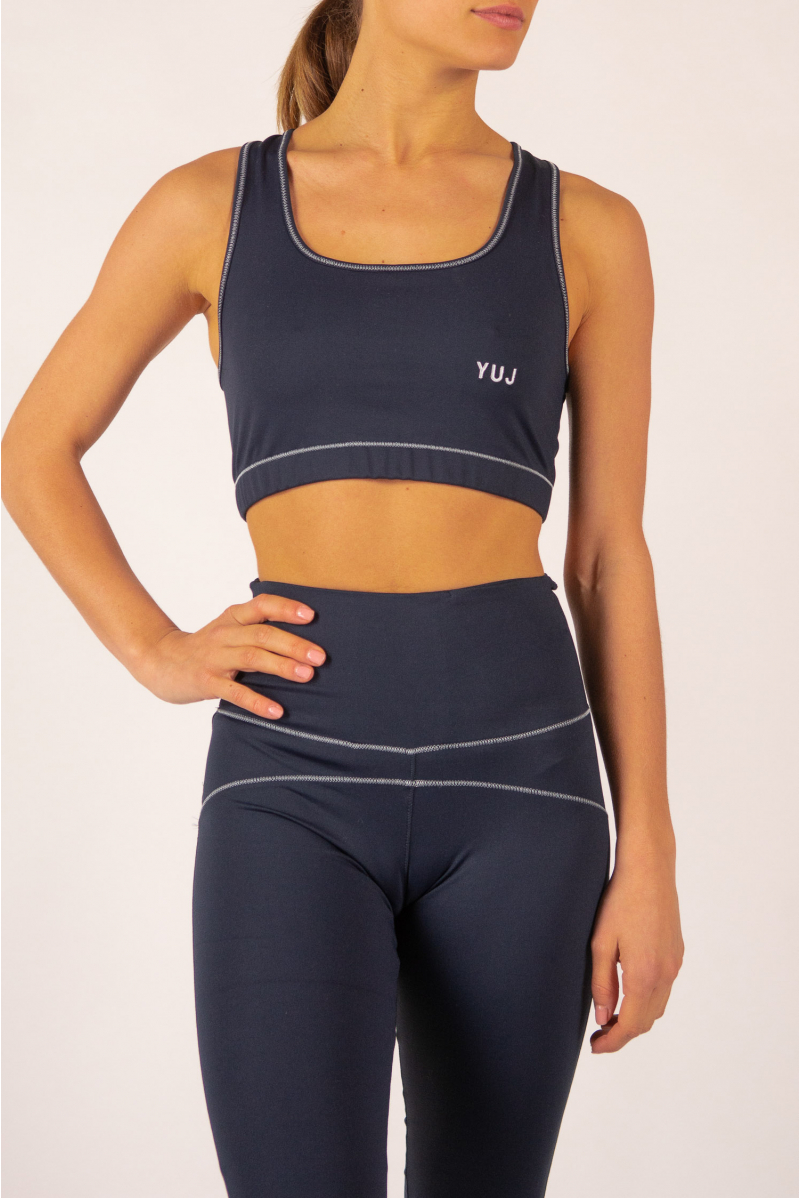 Brassière de yoga Yuj Anahalta navy silver