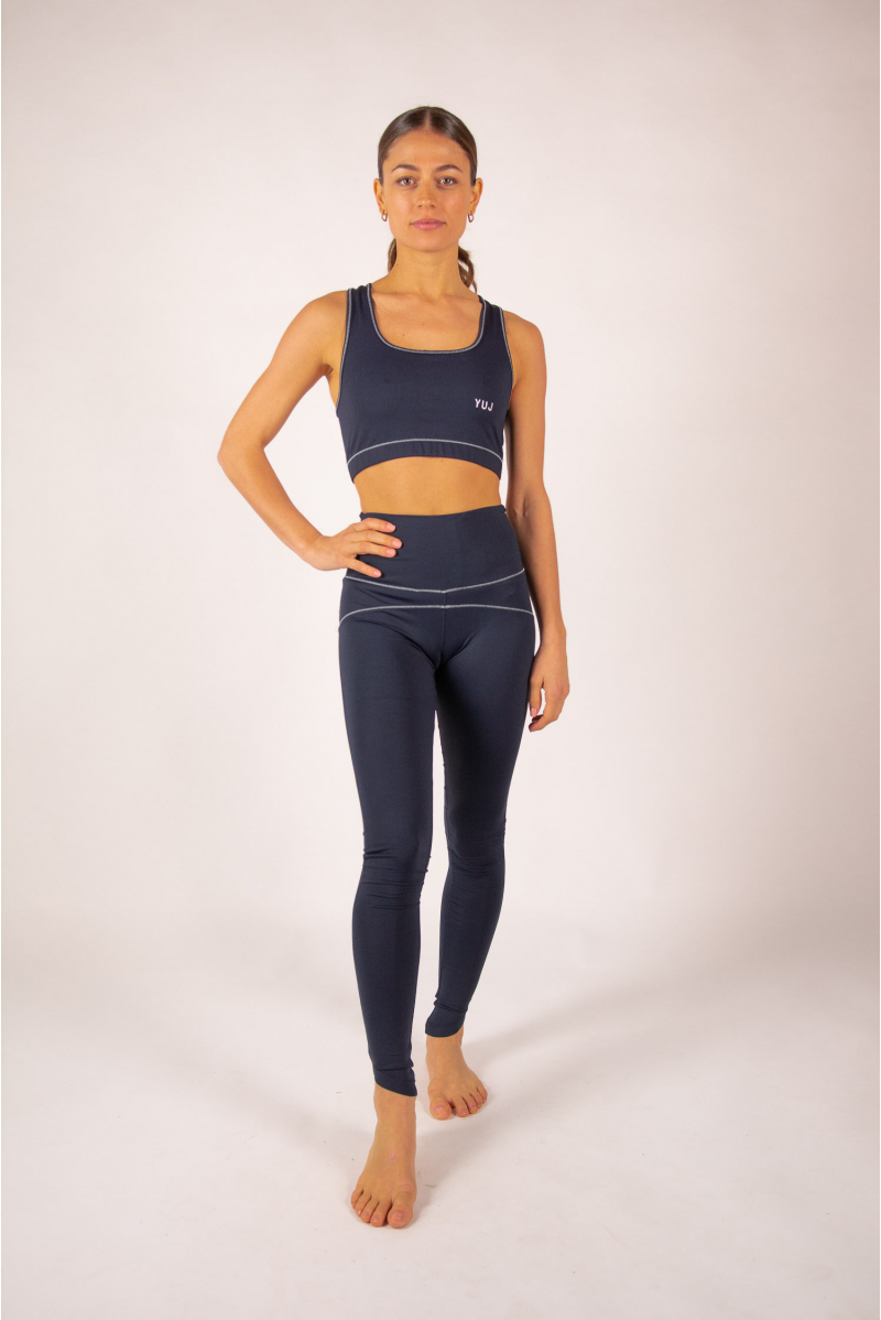 Brassière de yoga Yuj Anahalta navy silver