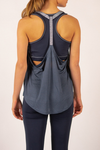 Tank top Leotee grey and silver