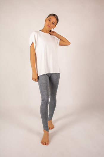 Short sleeve top Majestic Filatures white