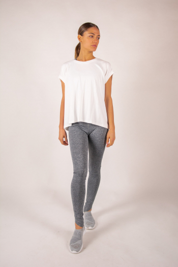 Majestic Filatures white short-sleeved round neck top