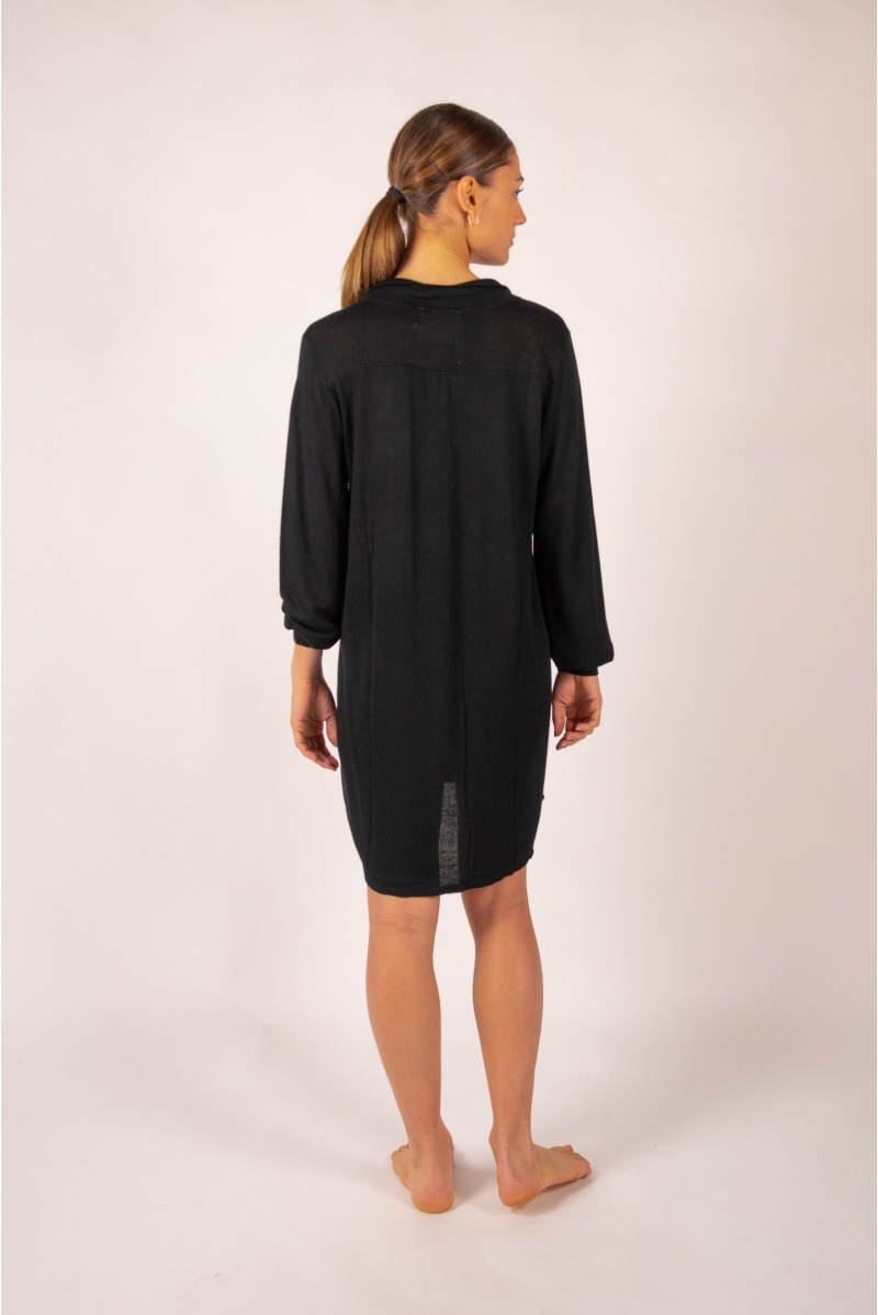 Chemise bambou cachemire Constance Absolut Cashmere noir