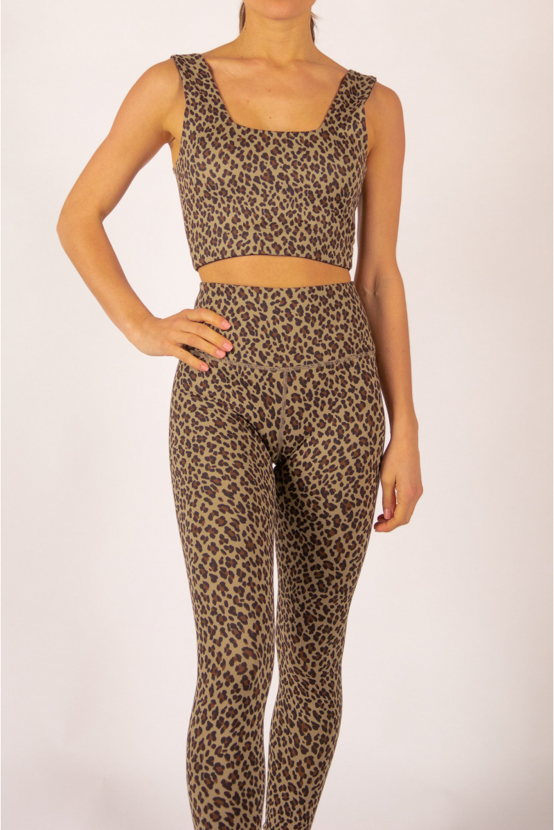 Brassière haute Delta Varley Coffee Cheetah