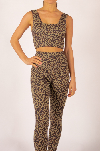 Brassière haute Delta Varley Coffee Cheetah