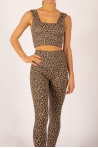 Brassière haute Delta Varley Coffee Cheetah