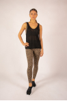 Linen tank top Maevy Iodine black